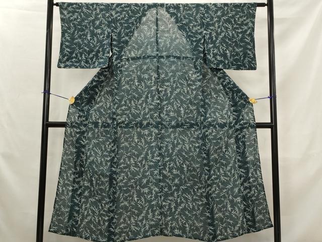 平和屋着物＊夏物　上布　笹の葉尽くし　麻　逸品　AABK2892st
