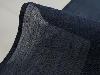 平和屋着物＊夏物　男性　本場小千谷ちぢみ　青褐色　麻　逸品　AABK2893st