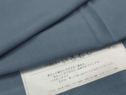 平和屋着物＊夏物　色無地　絽　御召御納戸色　反端付き　正絹　逸品　未使用　AABK2898st