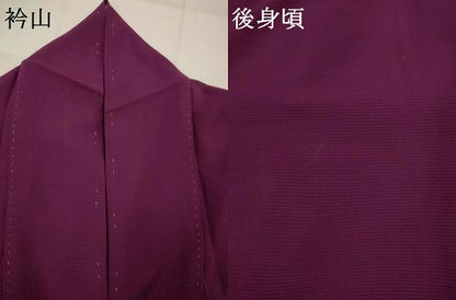 平和屋着物＊夏物　色無地　絽　暗紅色　正絹　逸品　AABK2900st