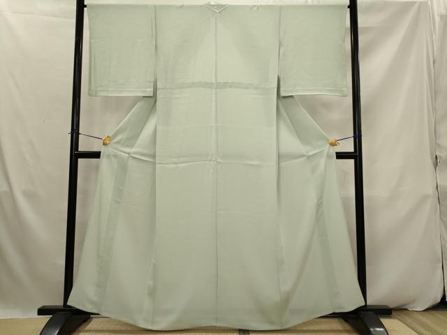 平和屋着物＊夏物　色無地　絽　青磁鼠色　正絹　逸品　AABK2901st