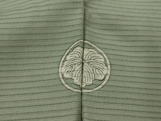 平和屋着物＊夏物　色無地　絽　千草色　正絹　逸品　AABK2902st