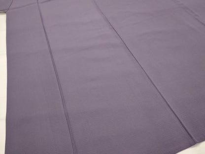 平和屋着物＊夏物　色無地　絽　濃鼠色　反端付き　正絹　逸品　AABK2907st