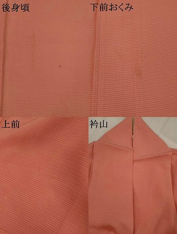 平和屋着物＊夏物　本加賀友禅作家　成竹登茂男監修　色無地　絽　甚三紅色　正絹　逸品　AABK2911st