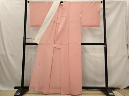 平和屋着物＊夏物　本加賀友禅作家　成竹登茂男監修　色無地　絽　甚三紅色　正絹　逸品　AABK2911st