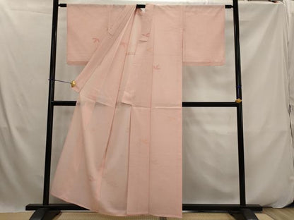 平和屋着物＊夏物　小紋　紗　舞葉紋紗　正絹　逸品　AABK2917st