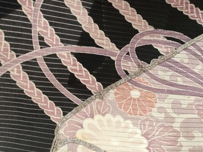 平和屋着物＊夏物　黒留袖　絽　駒刺繍　文箱花文　正絹　逸品　AABK2919st