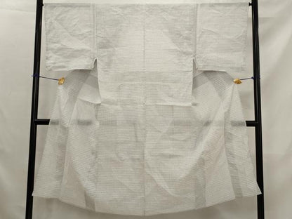 平和屋着物＊夏物　男性　上布　絣文様　麻　逸品　未使用　AABK2930st