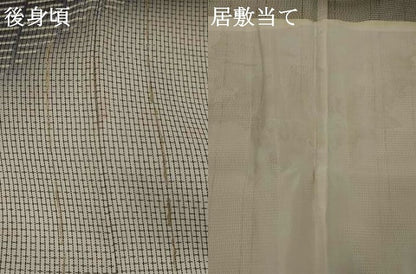 平和屋着物＊夏物　訪問着　夏大島　吉川周一郎　縦絽　色紙重ね文　暈し染め　金彩　正絹　逸品　AABK2931st
