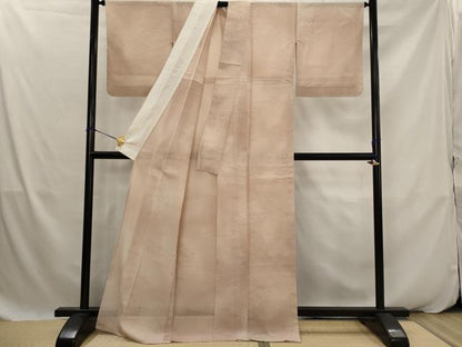 平和屋着物＊夏物　小紋　縦絽　流水花紋紗　暈し染め　正絹　逸品　AABK2932st