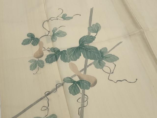 平和屋着物＊夏物　訪問着　紗　瓢箪蔦の葉文　さんび謹製　ロング丈　洗える着物　AABK2935st