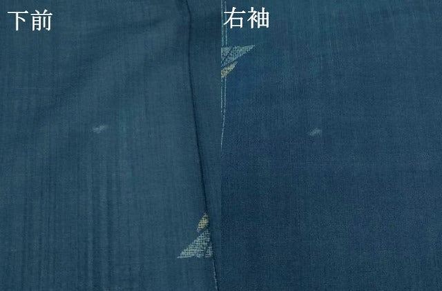 平和屋着物＊夏物　小紋　紗　舞葉文　洗える着物　AABK2937st