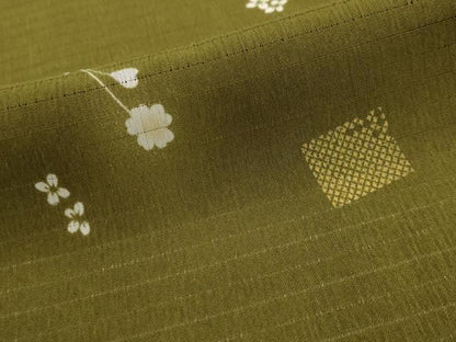平和屋着物＊夏物　小紋　絽　舞花文　金彩　洗える着物　AABK2940st