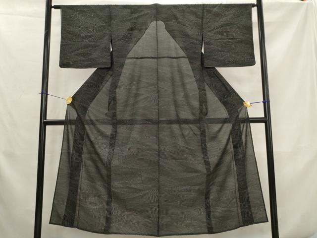 平和屋着物＊夏物　小紋　絽　流水文　正絹　逸品　AABK2944st