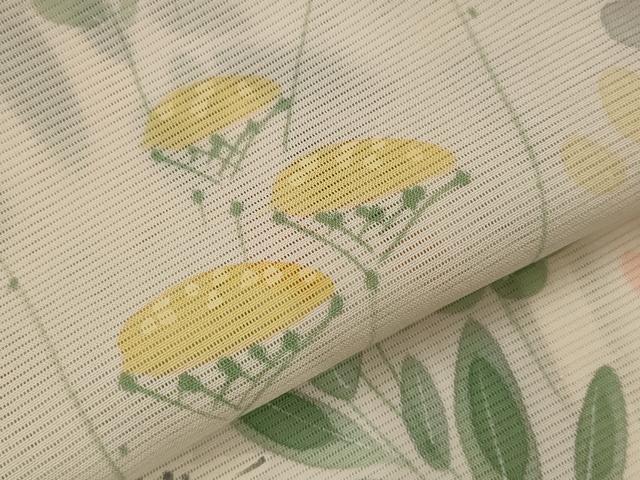 平和屋着物＊夏物　訪問着　絽　手描き　草花文　正絹　逸品　AABK2948st