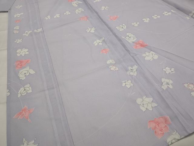 平和屋着物＊夏物　小紋　絽　舞花文　洗える着物　AABK2951st