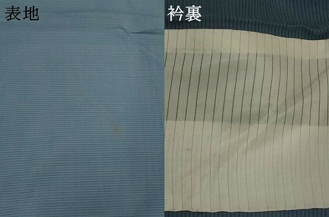 平和屋着物＊夏物　色無地　絽　藍鼠色　正絹　逸品　AABK2956st