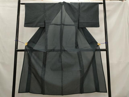 平和屋着物＊夏物　小紋　紗　草葉文　AABK2959st