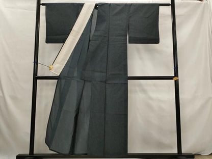 平和屋着物＊夏物　小紋　紗　草葉文　AABK2959st