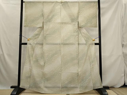 平和屋着物＊夏物　小紋　絽　霞文　暈し染め　洗える着物　AABK2966st