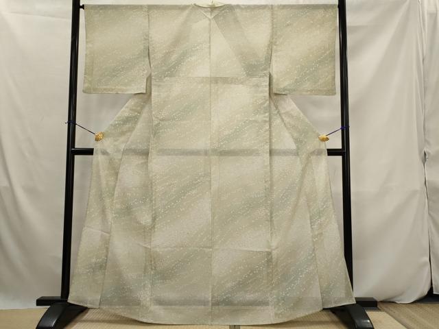 平和屋着物＊夏物　小紋　絽　霞文　暈し染め　洗える着物　AABK2966st