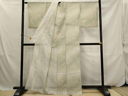 平和屋着物＊夏物　小紋　絽　霞文　暈し染め　洗える着物　AABK2966st