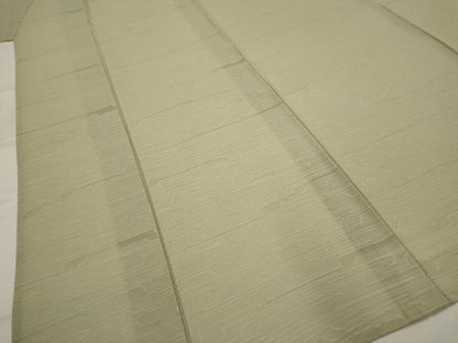 平和屋着物＊夏物　色無地　絽　幾何学紋紗　白橡色　正絹　逸品　AABK2975st