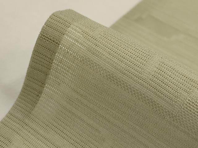 平和屋着物＊夏物　色無地　絽　幾何学紋紗　白橡色　正絹　逸品　AABK2975st