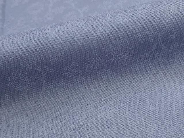 平和屋着物＊夏物　色無地　絽　更紗花紋紗　藤納戸色　正絹　逸品　AABK2984st