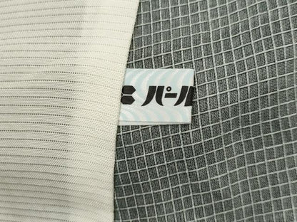 平和屋着物＊夏物　小紋　浴衣兼用　紗　絹紅梅　横段文　暈し染め　絹綿　逸品　AABK2985st