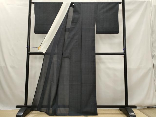 平和屋着物＊夏物　本場大島紬　夏大島　間道　正絹　逸品　AABK2986st