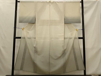 平和屋着物＊夏物　訪問着　紗紬　霞文　暈し染め　正絹　逸品　AABK2988st