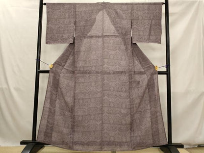 平和屋着物＊夏物　江戸小紋　絽　幾何学文様　正絹　逸品　AABK2990st