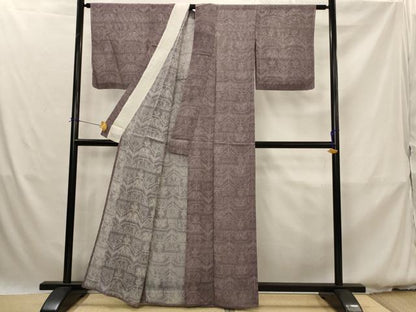 平和屋着物＊夏物　江戸小紋　絽　幾何学文様　正絹　逸品　AABK2990st