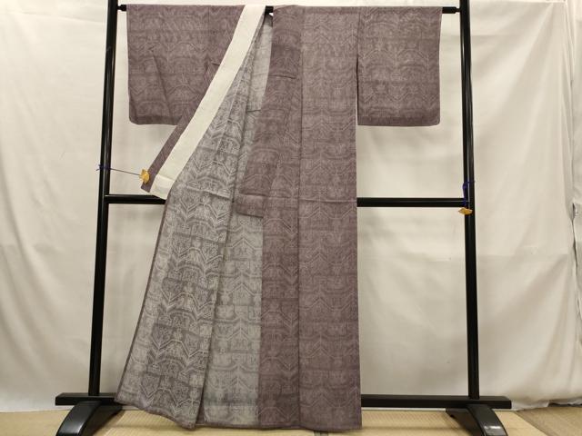 平和屋着物＊夏物　江戸小紋　絽　幾何学文様　正絹　逸品　AABK2990st