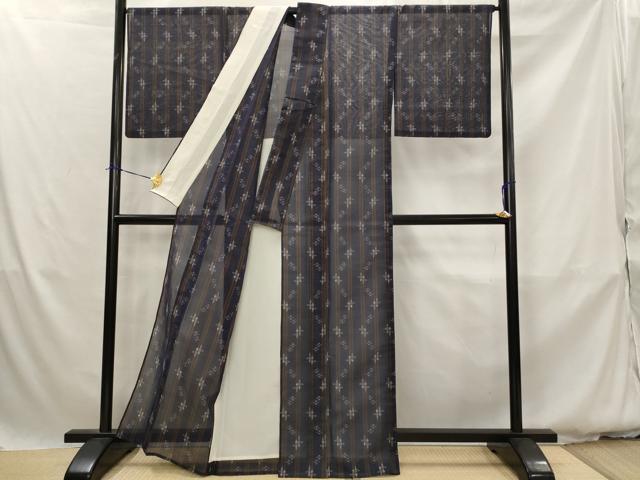平和屋着物＊夏物　本場琉球絣　夏琉球　琉球絣文様　正絹　逸品　AABK2995st