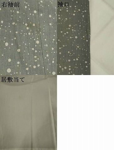 平和屋着物＊夏物　小紋　紗　大小あられ　AABK2996st