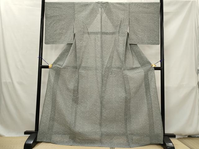 平和屋着物＊夏物　小紋　紗　大小あられ　AABK2996st