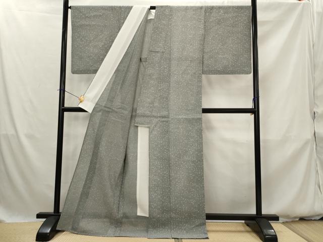 平和屋着物＊夏物　小紋　紗　大小あられ　AABK2996st