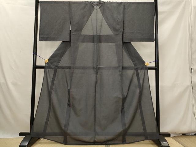 平和屋着物＊夏物　紗紬　縞　正絹　逸品　未使用　AABK2999st