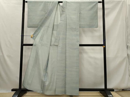 平和屋着物＊夏物　石川県指定無形文化財　夏牛首紬　白山工房　手織り　霞文　暈し染め　正絹　逸品　AABK3001st