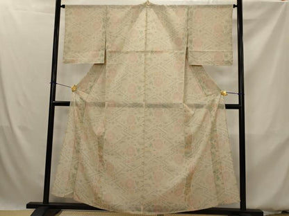 平和屋着物＊夏物　本場大島紬　夏大島　松皮菱花文　正絹　逸品　AABK3002st