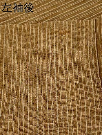 平和屋着物＊夏物　本場小千谷ちぢみ　縞　麻　逸品　AABK3009st