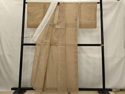 平和屋着物＊夏物　本場小千谷ちぢみ　縞　麻　逸品　AABK3009st