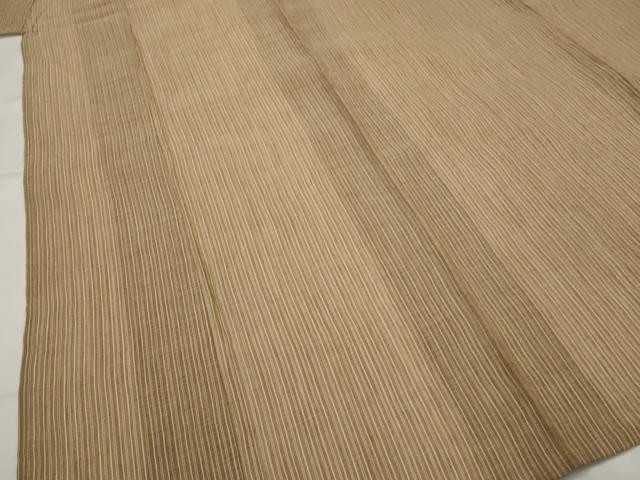 平和屋着物＊夏物　本場小千谷ちぢみ　縞　麻　逸品　AABK3009st