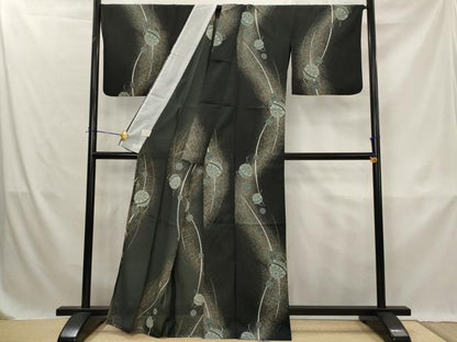 平和屋着物＊夏物　小紋　紗　花毬文　洗える着物　AABK3016st