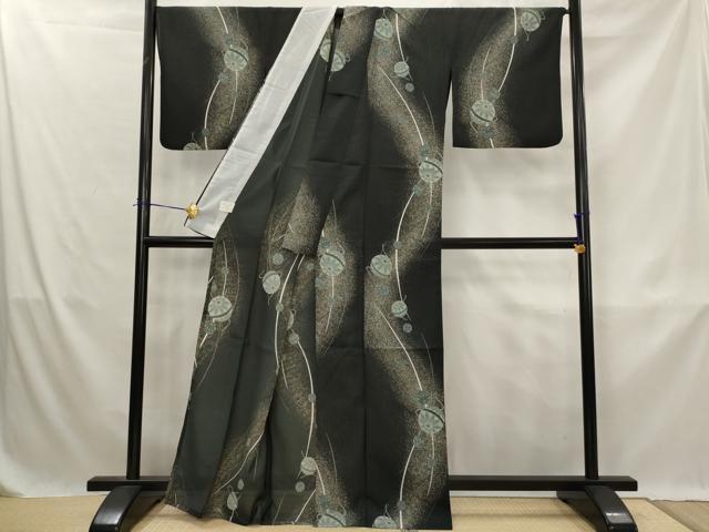平和屋着物＊夏物　小紋　紗　花毬文　洗える着物　AABK3016st