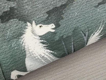 平和屋着物＊夏物　訪問着　絽縮緬　作家物　手描き　馬　暈し染め　金彩　正絹　逸品　未使用　AABK3019st