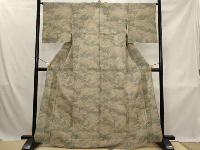 平和屋着物＊夏物　小紋　絽　草花文　正絹　逸品　AABK3020st