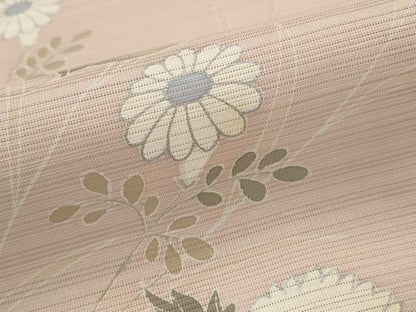 平和屋着物＊夏物　訪問着　変わり絽　流水花文　銀彩　正絹　逸品　AABK3022st